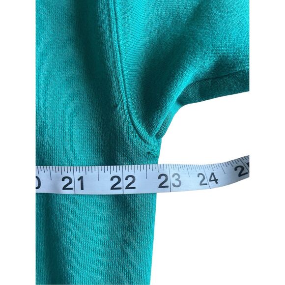 Vintage Walter Anderson cat  print oversized teal sweatshirt - Picture 4 of 5